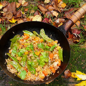 Stir-fried vegetables with rice