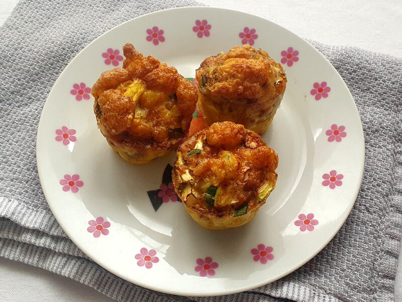 Air fryer veggie egg cups