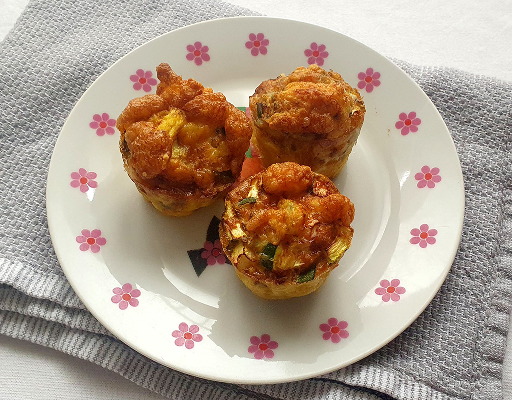 Air fryer veggie egg cups