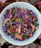 Buckwheat, beans and red cabbage salad