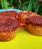 Orange, coconut and oat muffins