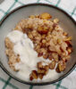 Porridge with chestnuts and yoghurt