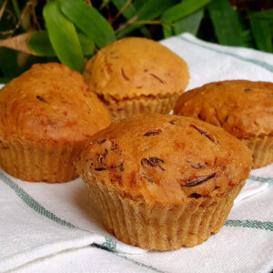 Vegan carrot and blood orange muffins