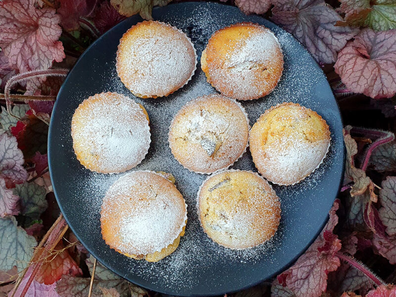 Vegan chestnut and marmalade muffins