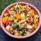 Bulgur wheat salad with lentils and roasted squash