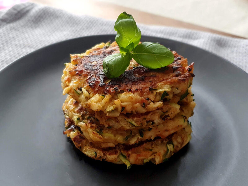 Parsnip and courgette fritters
