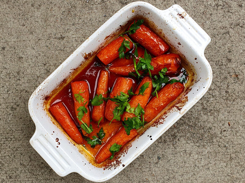 Marmalade glazed carrots