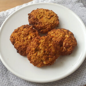 Carrot and coconut oat cookies