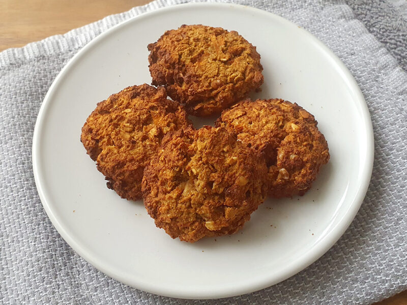 Carrot and coconut oat cookies