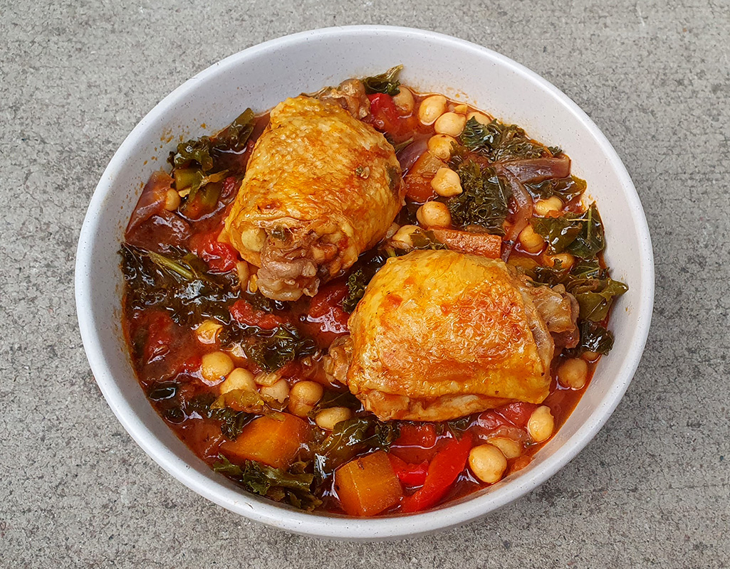 Chipotle chicken stew with chickpeas
