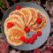 Elderflower and raspberry pancakes