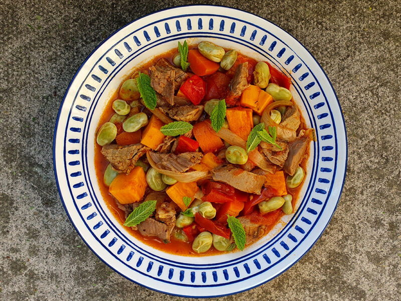 Leftover lamb paprikash