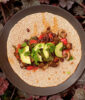 Mushroom and black beans burrito