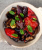 Mustard and maple glazed roasted vegetables
