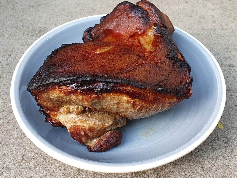 Mustard and maple roasted pork
