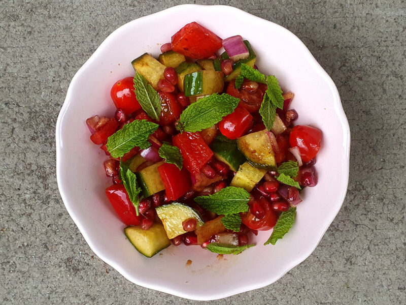 Persian-style salad with pomegranate