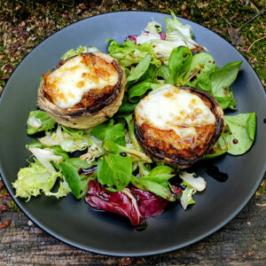 Sardine stuffed mushrooms