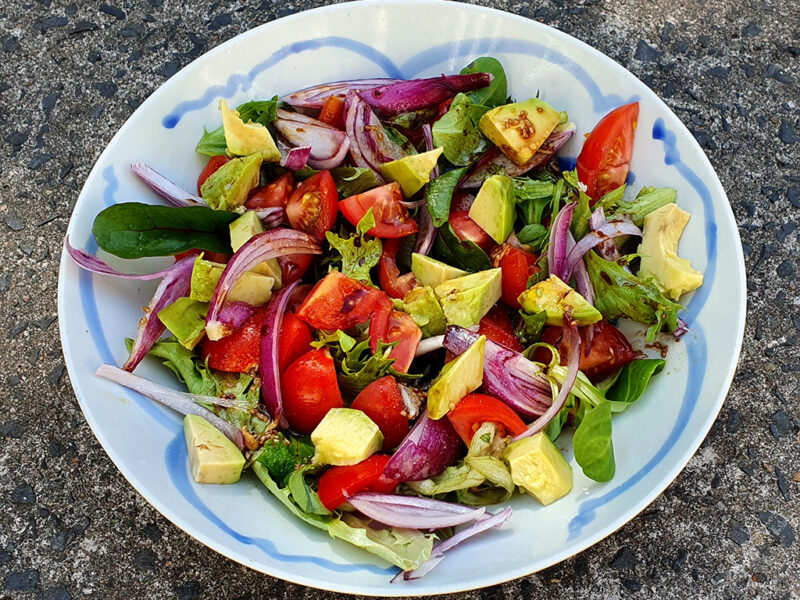 Tomato and avocado salad
