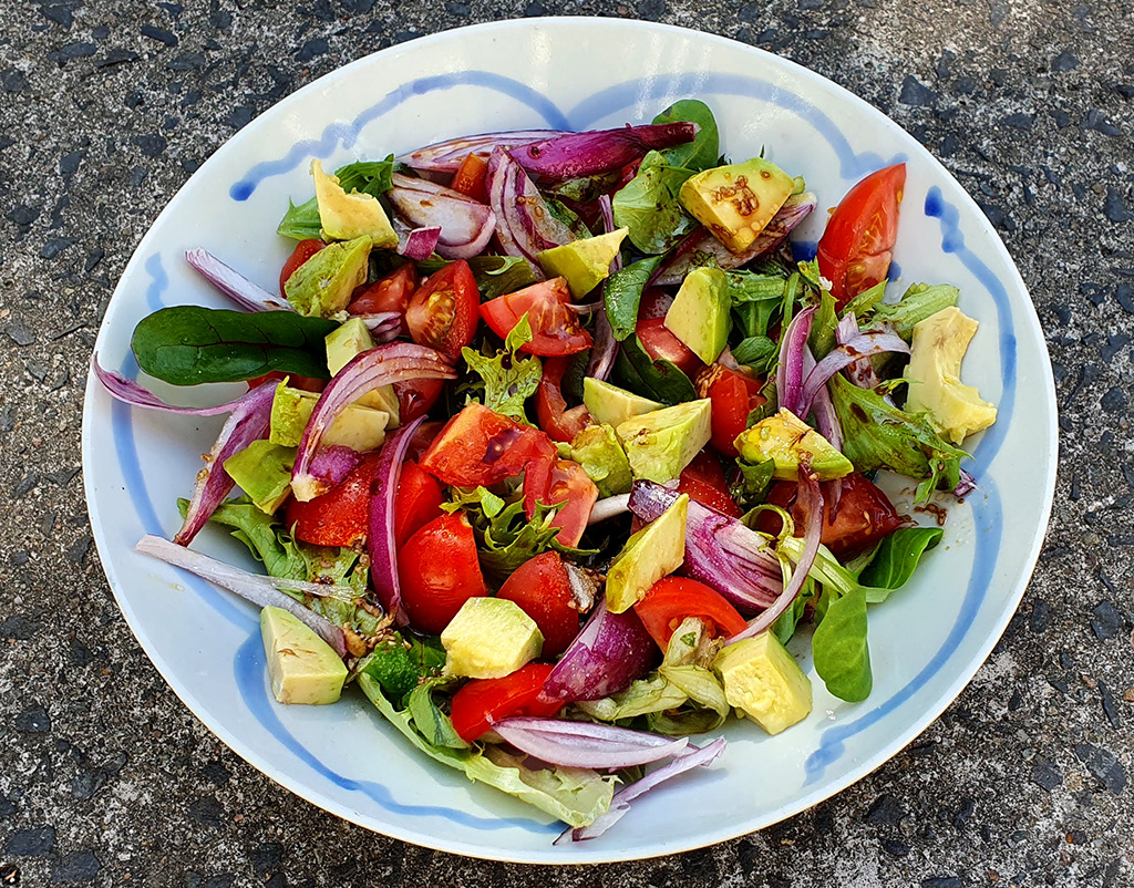 Tomato and avocado salad
