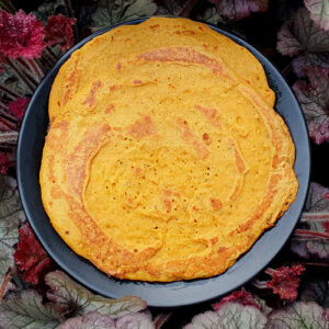 Carrot and ginger lentil flatbread