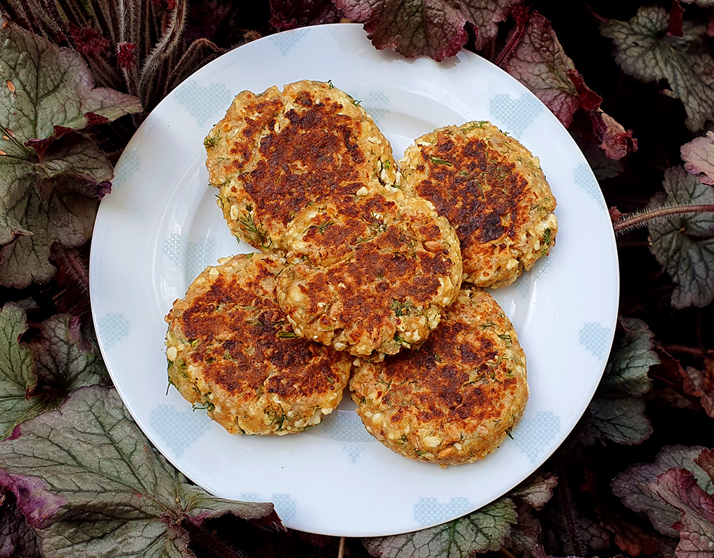 Curd cheese and dill drop scones