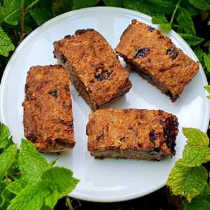 Healthy blueberry breakfast bar