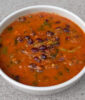 Mexican-style tomato soup with spinach