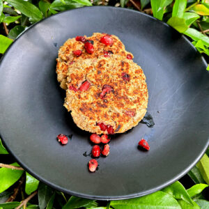 Pomegranate and oat drop scones