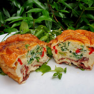 Air fryer egg and prosciutto loaf