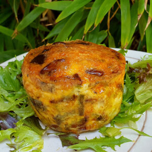 Mushroom and asparagus egg cups