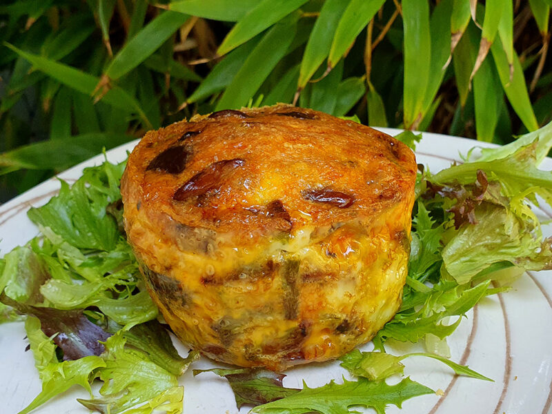 Mushroom and asparagus egg cups