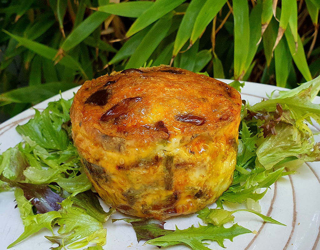 Mushroom and asparagus egg cups