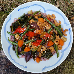 Prawn and vegetable stir-fry