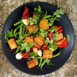 Tempeh and green bean salad