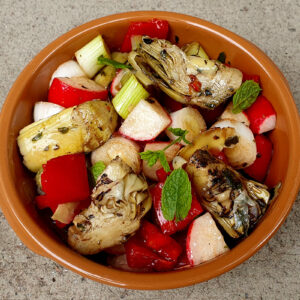 Artichoke and radish salad