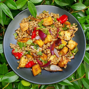 Buckwheat and tofu salad