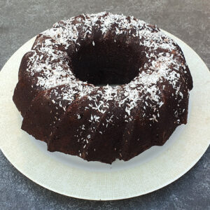 Chocolate and coconut bundt cake