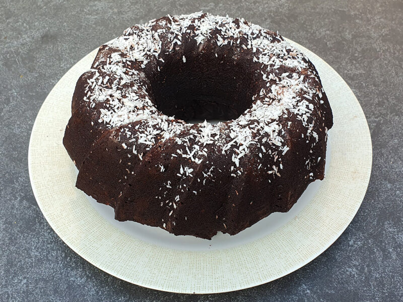 Chocolate and coconut bundt cake