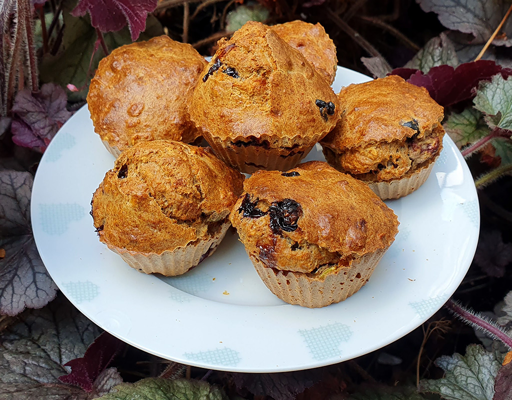 Healthy Blueberry oat muffins