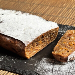 Chocolate banana bread with carrot