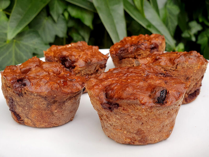 Chocolate and Apricot Oat Muffins
