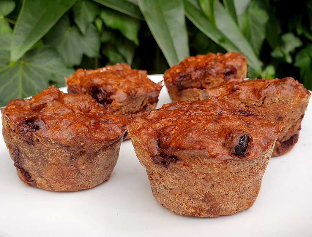 Chocolate and Apricot Oat Muffins