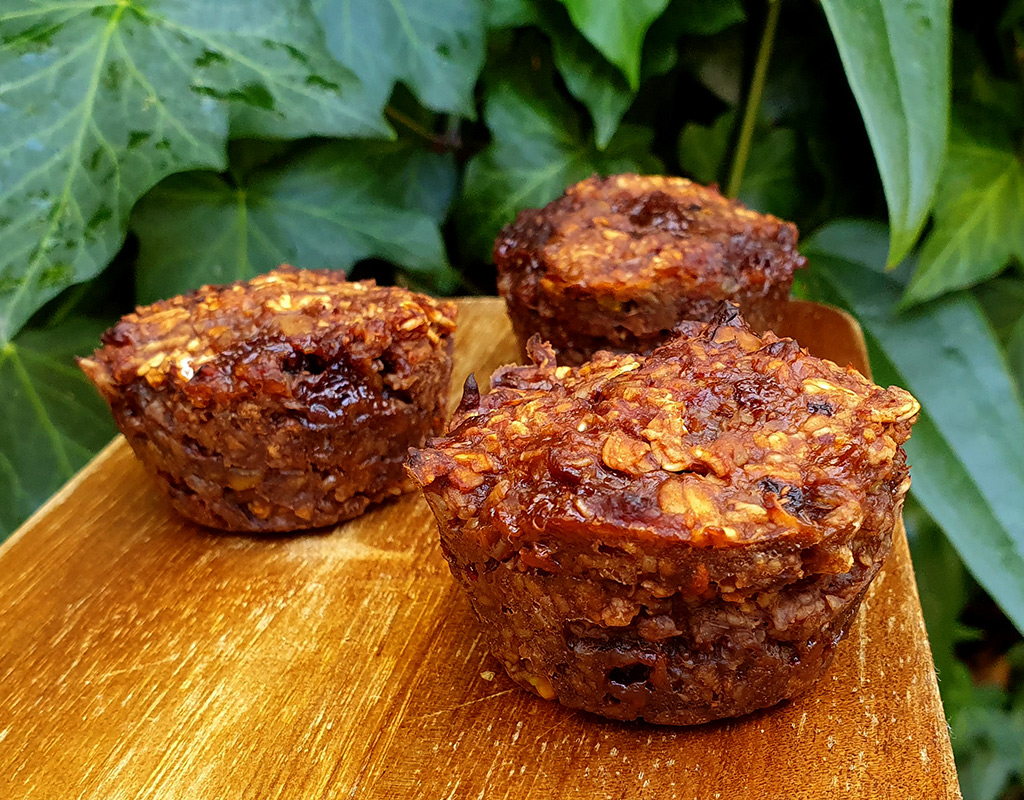 Chocolate Banana Oat Muffins
