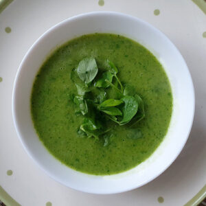 Green Pea and Pea Shoot Soup