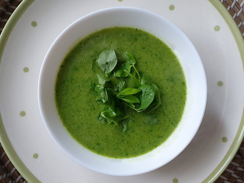 Green Pea and Pea Shoot Soup