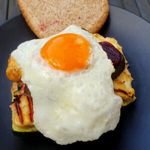 Halloumi and Egg Burger