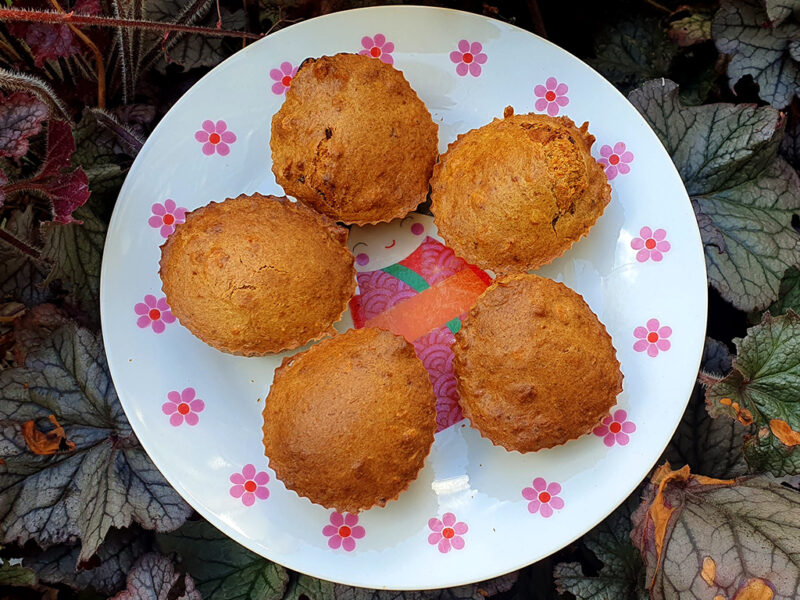 Healthy Carrot and Walnut Muffins