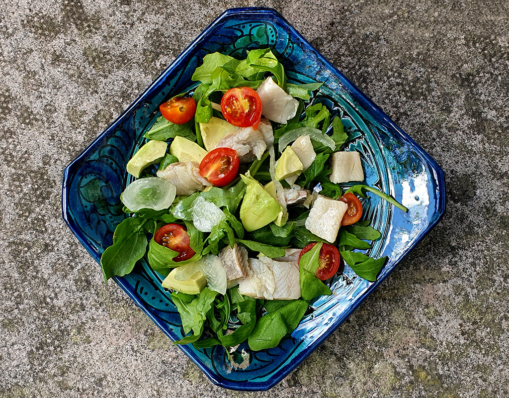 Marinated Herring and Avocado Salad