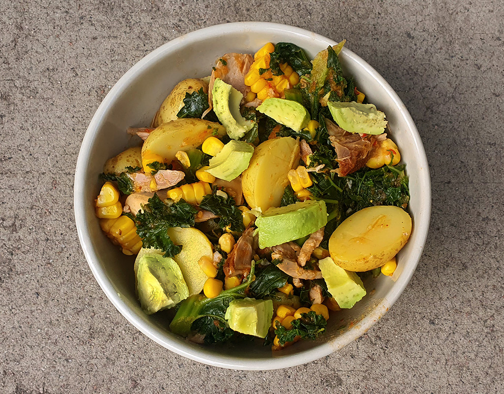 Mexican-Style Potato and Chicken Salad