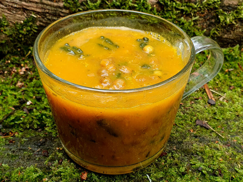 Sweet Potato and Lentil Soup with Kale